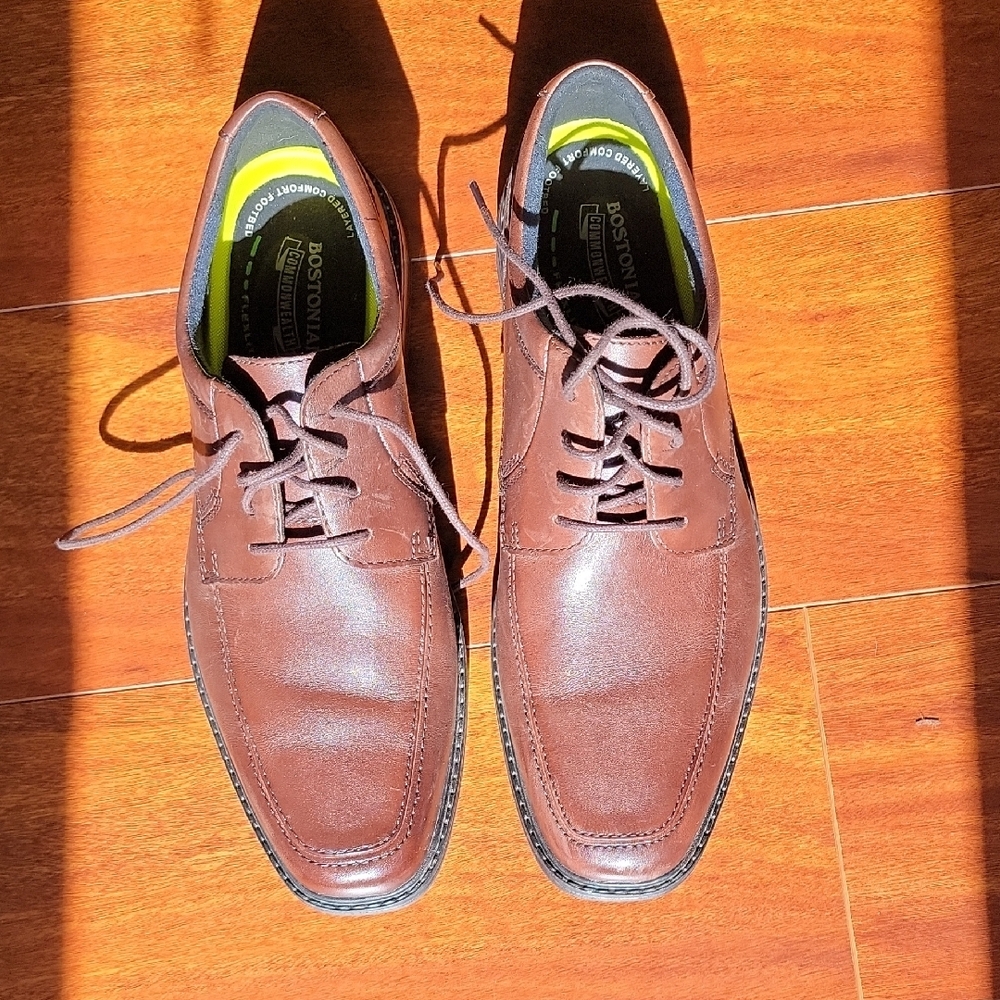 Bostonian Commonwealth Brown Leather Dress Shoes Clarks